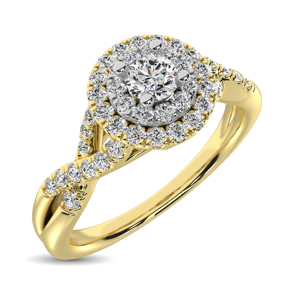 Diamond 1/3 ct tw Engagement Ring in 10K Yellow Gold