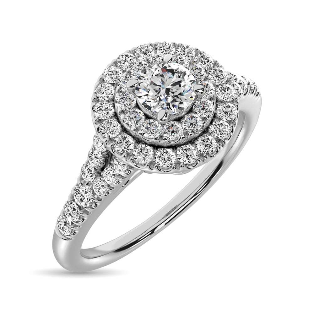 Diamond Engagement Ring 1/2 Ct Tw In 10K White Gold