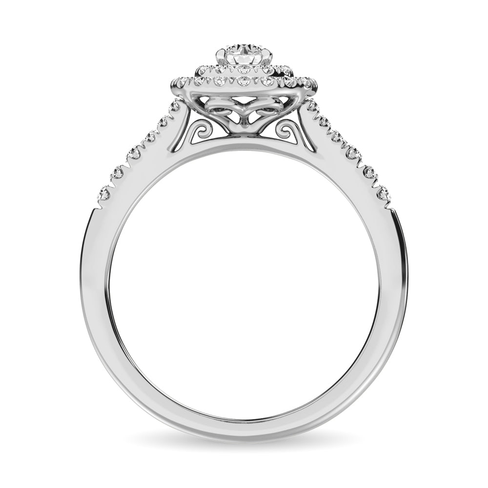 Diamond Engagement Ring 1/2 Ct Tw In 10K White Gold