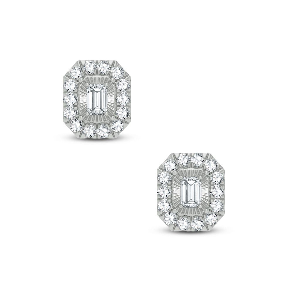 14K White Gold 0.40Ct Diamond Earring