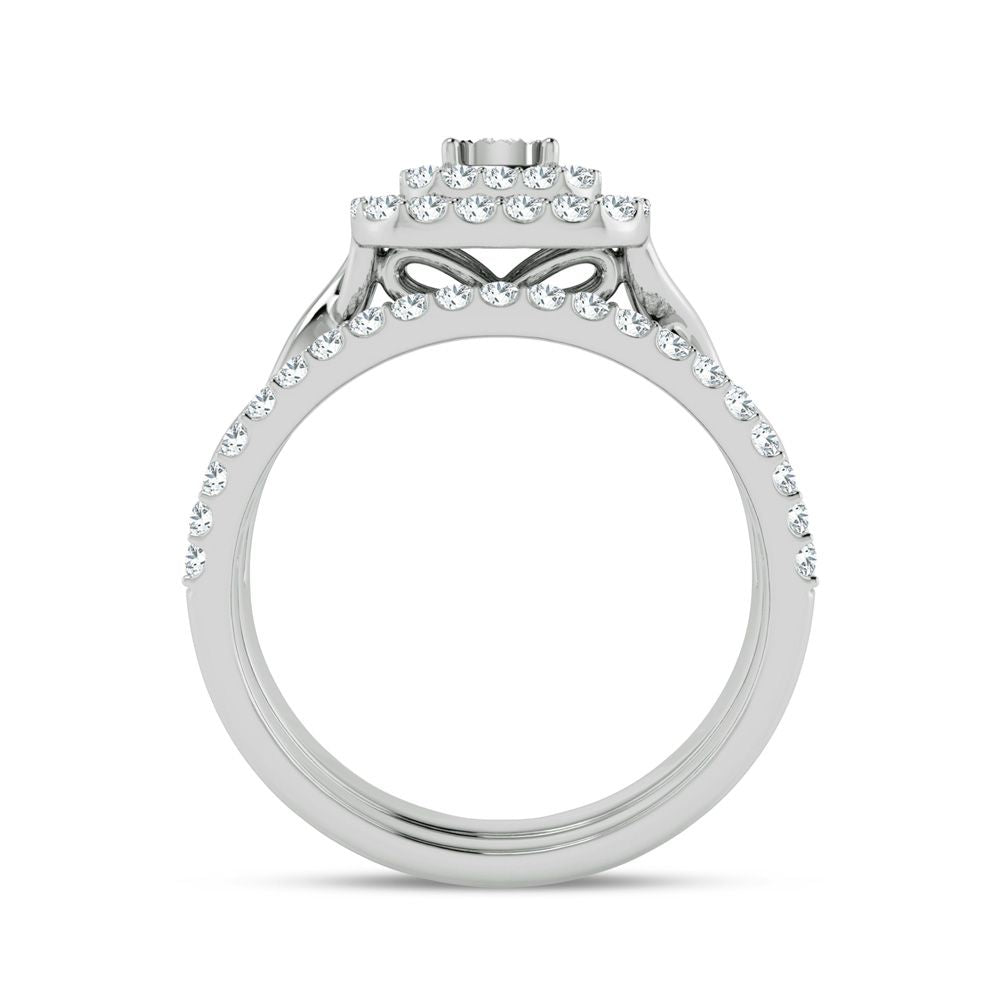 10K White Gold 0.50Ct Diamond Bridal Ring