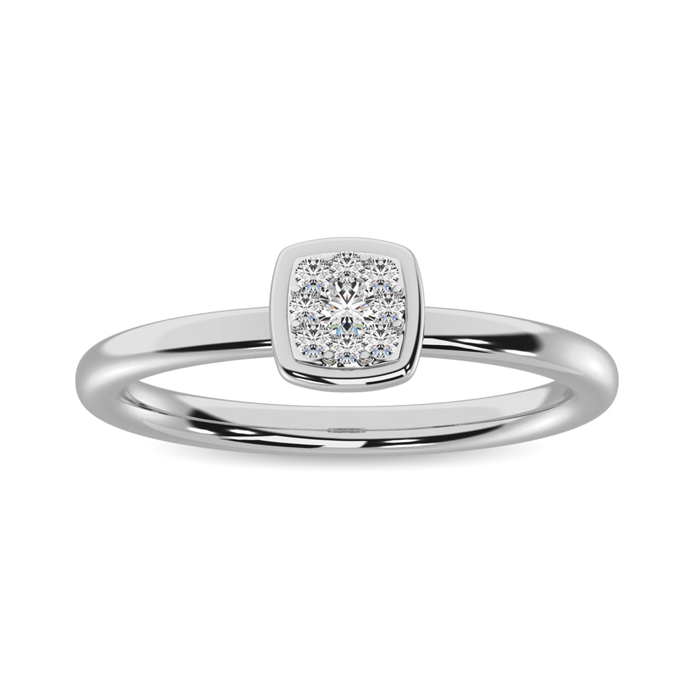 Diamond 1/10 Ct.Tw. Engagement Ring In 14K White Gold