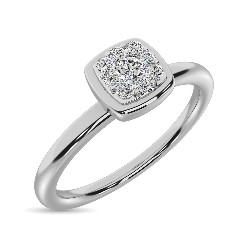Diamond 1/10 Ct.Tw. Engagement Ring In 14K White Gold