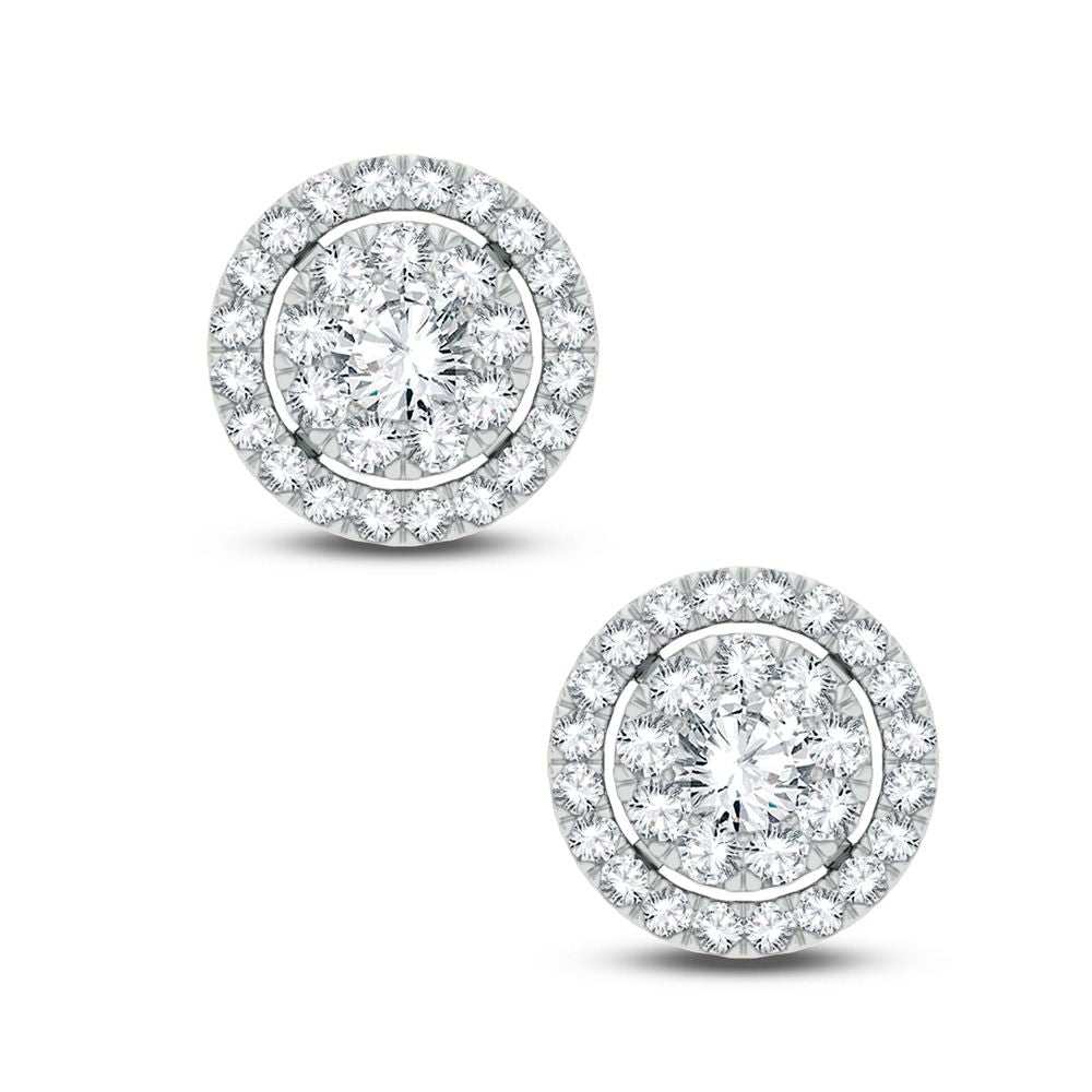 14K White Gold 1.00Ct Diamond Earring