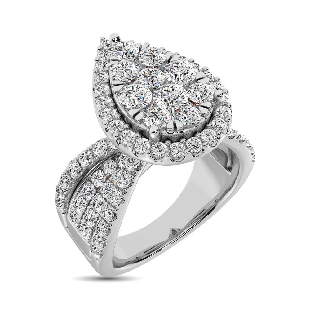 Diamond 1 Ct.Tw. Engagement Ring In 14K White Gold
