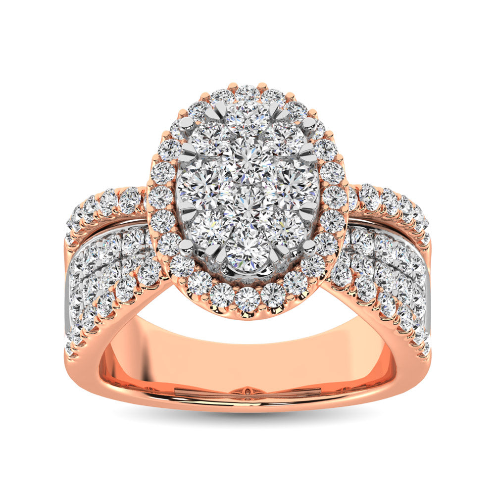 Diamond 1 Ct.Tw. Engagement Ring In 14K White Gold