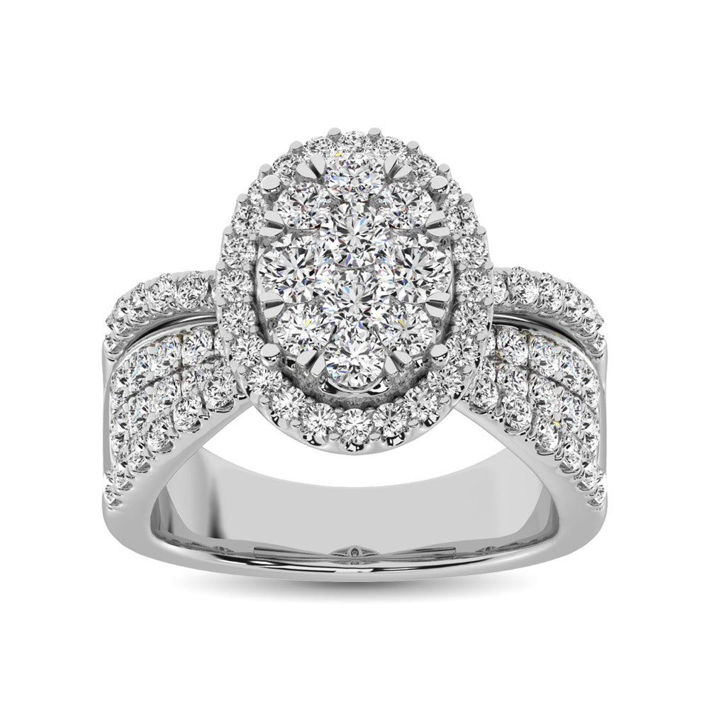 Diamond 1 Ct.Tw. Engagement Ring In 14K White Gold