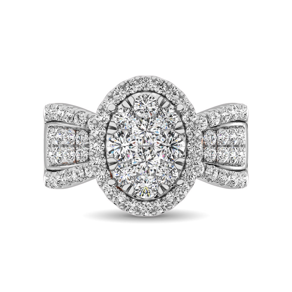 Diamond 1 Ct.Tw. Engagement Ring In 14K White Gold