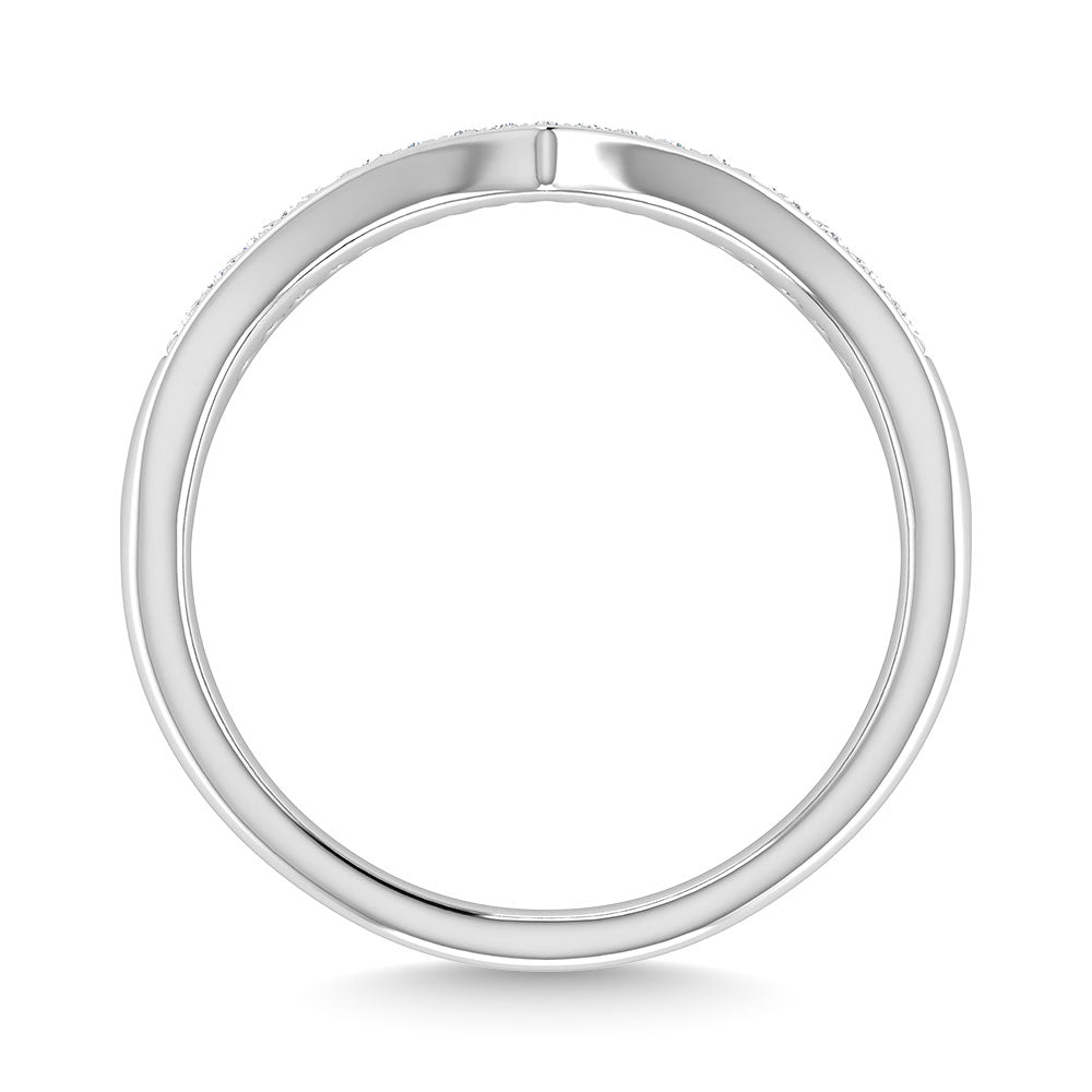 Diamond 1/6 Ct.Tw. Chevron Band In 14K White Gold