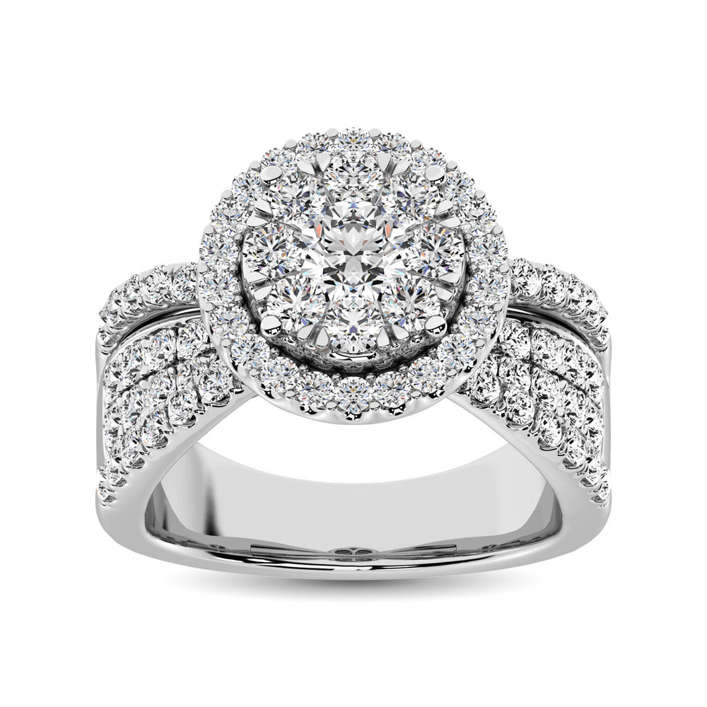 Diamond 1 Ct.Tw. Engagement Ring In 14K White Gold