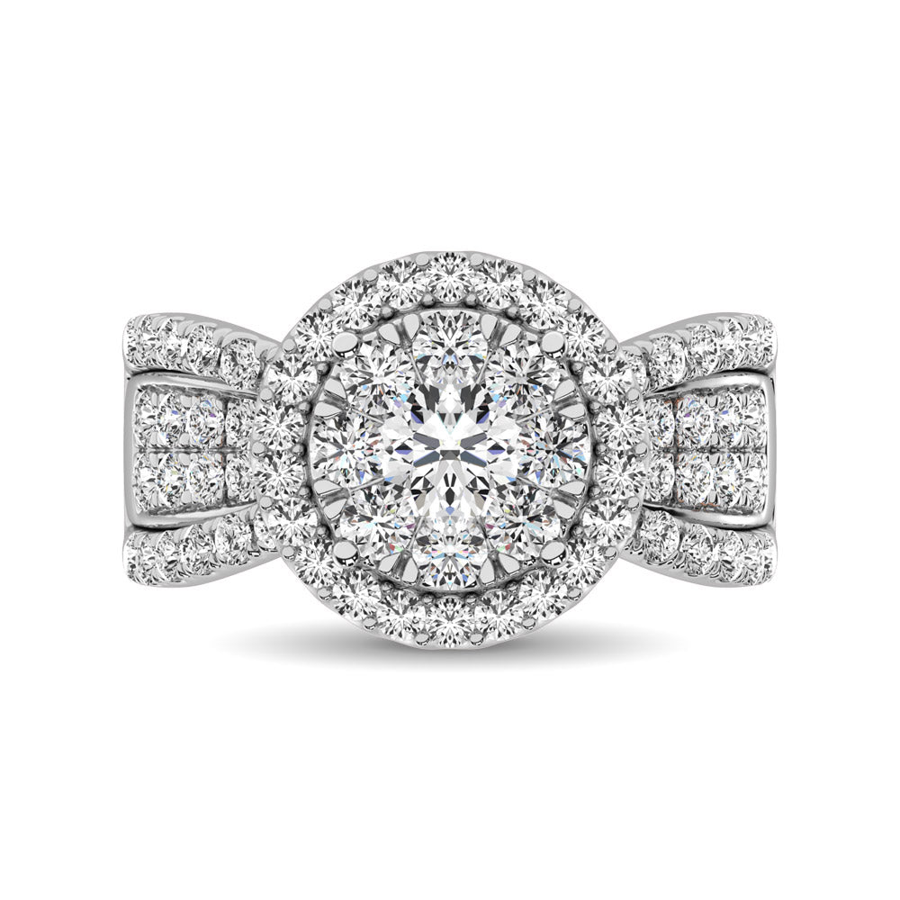 Diamond 1 Ct.Tw. Engagement Ring In 14K White Gold