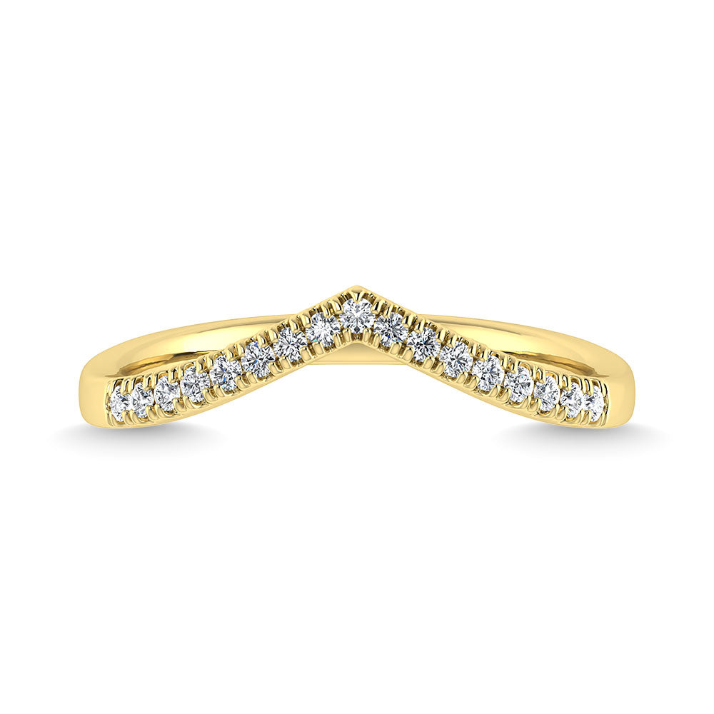 Diamond 1/6 Ct.Tw. Chevron Band In 14K Yellow Gold
