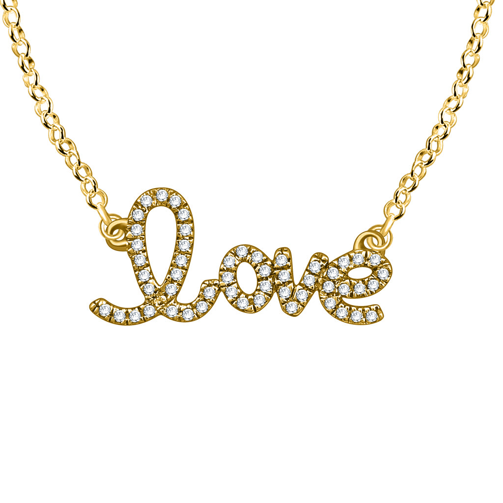 10K Yellow 0.10-0.12Ct D-Pendant With Chain Lds Rdslove (Chains Sold Separately)