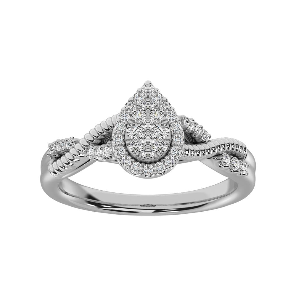 Diamond 1/4 Ct.Tw. Engagement Ring In 10K White Gold
