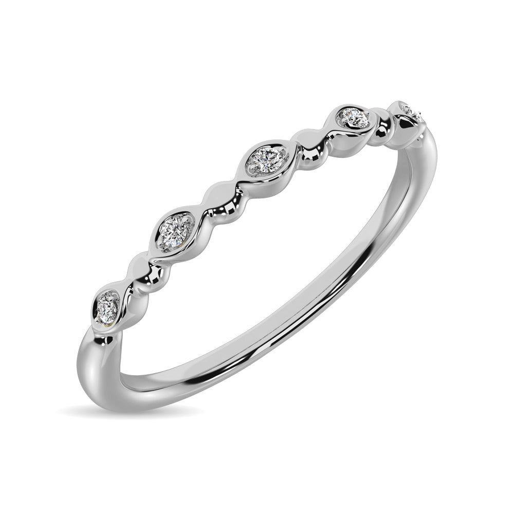 Diamond 1/50 Ct.Tw. Stackable Band In 10K White Gold
