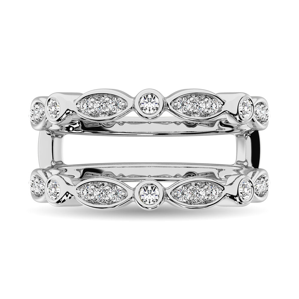 Diamond 3/8.Tw. Guard Ring in 14K White Gold