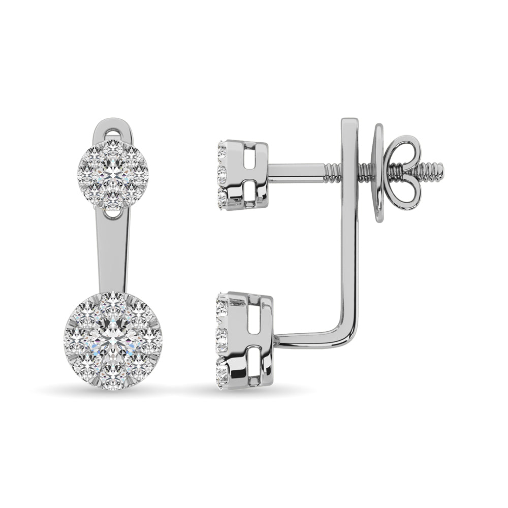 Diamond 1/2.Tw. Fashion Earrings In 10K White Gold