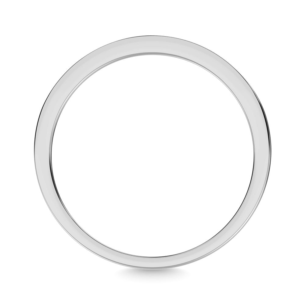 Aquamarine 1/4 Ct.Tw. Ladies Machine Band In 14K White Gold