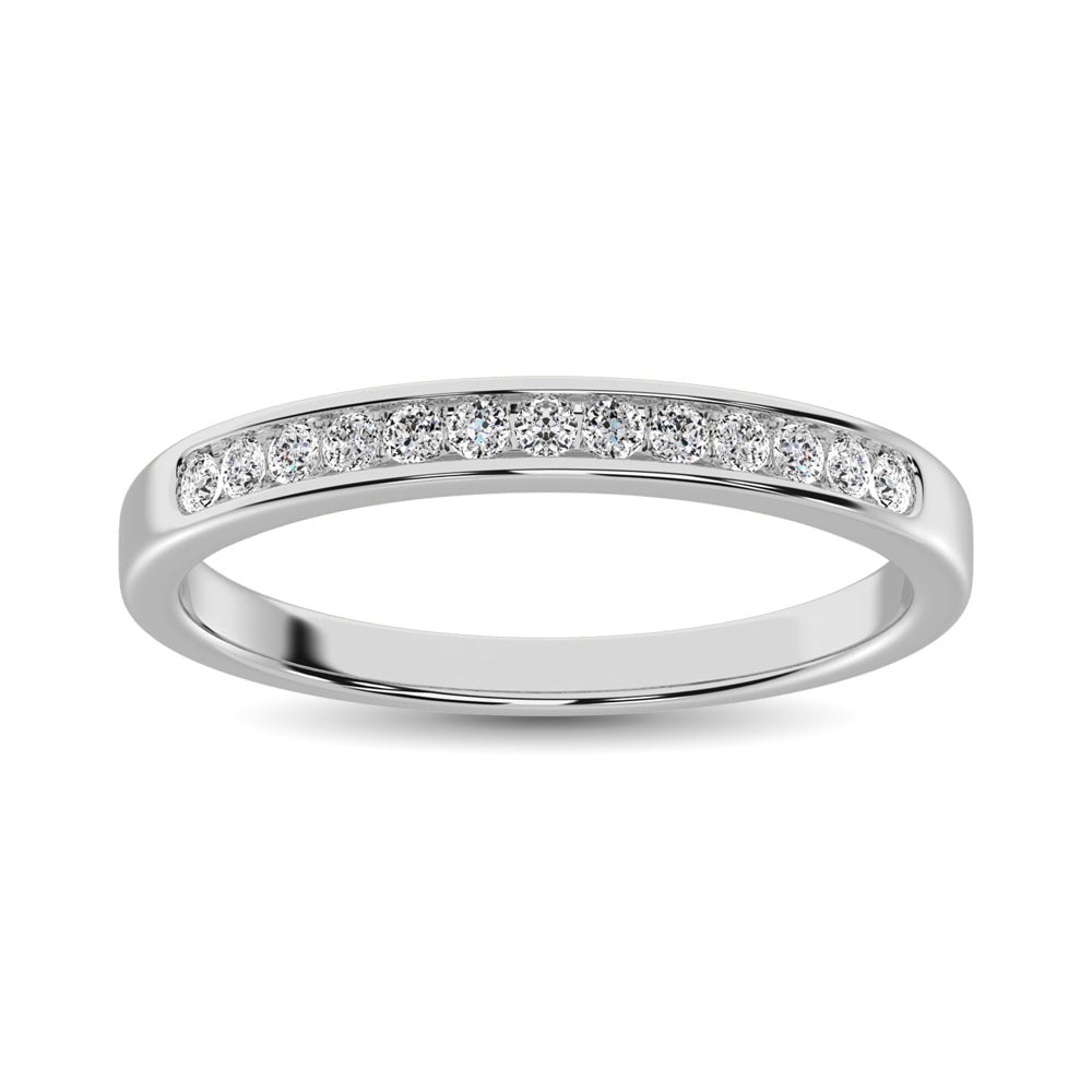 Diamond 1/5 Ct.Tw. Channel Set Machin Band in 14K White Gold