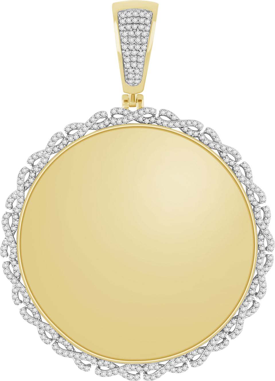 10K Yellow Gold Elegant 0.75Ct Memory Pendant