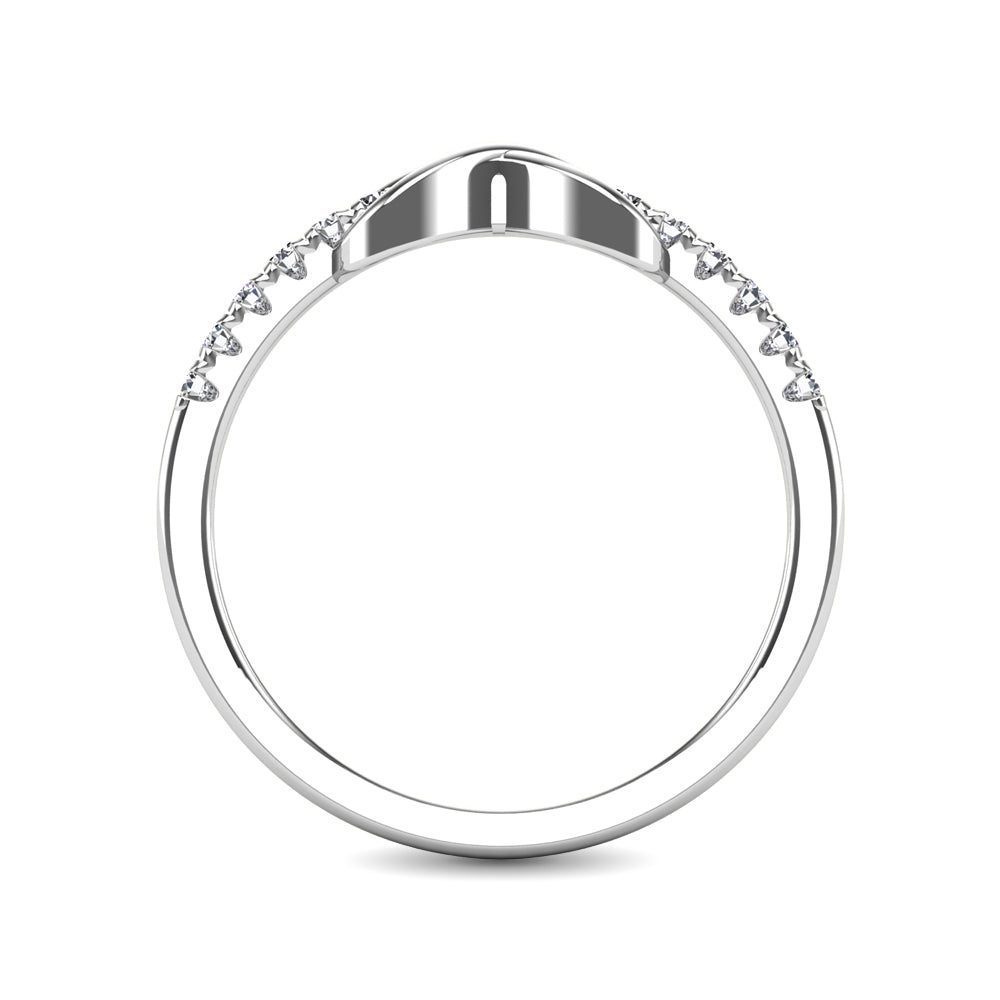 10K White Gold 1/4 Ctw Diamond Infinity Ring