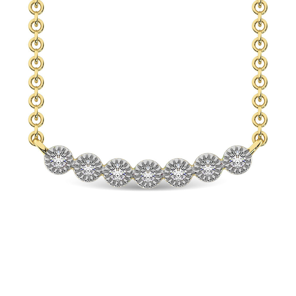 Diamond 1/10 Ct.Tw. Fashion Necklace In 10K Yellow Gold