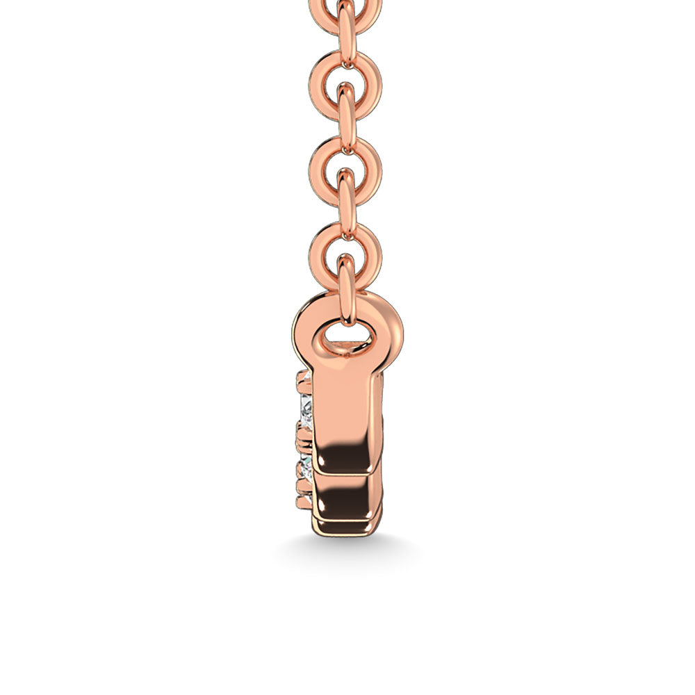 Diamond 1/10 Ct.Tw. Fashion Necklace In 10K Rose Gold