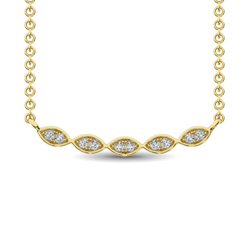 10K White Gold 1/10 Ctw Diamond Fashion Necklace