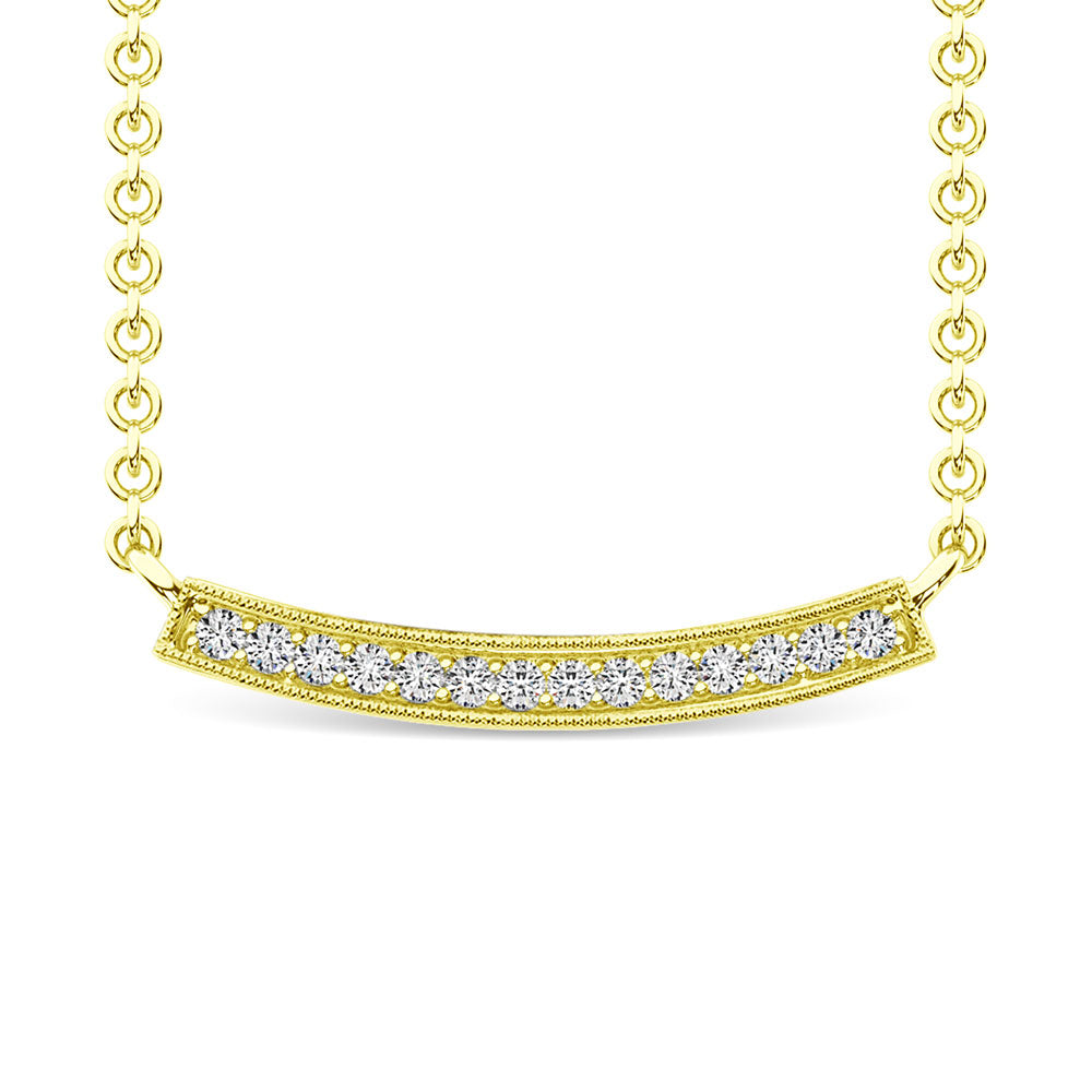 Diamond 1/10 Ct.Tw. Fashion Necklace In 10K Yellow Gold