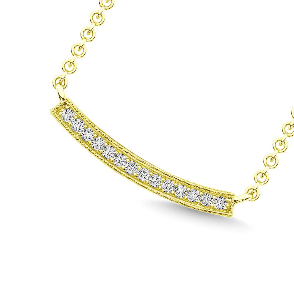 Diamond 1/10 Ct.Tw. Fashion Necklace In 10K Yellow Gold
