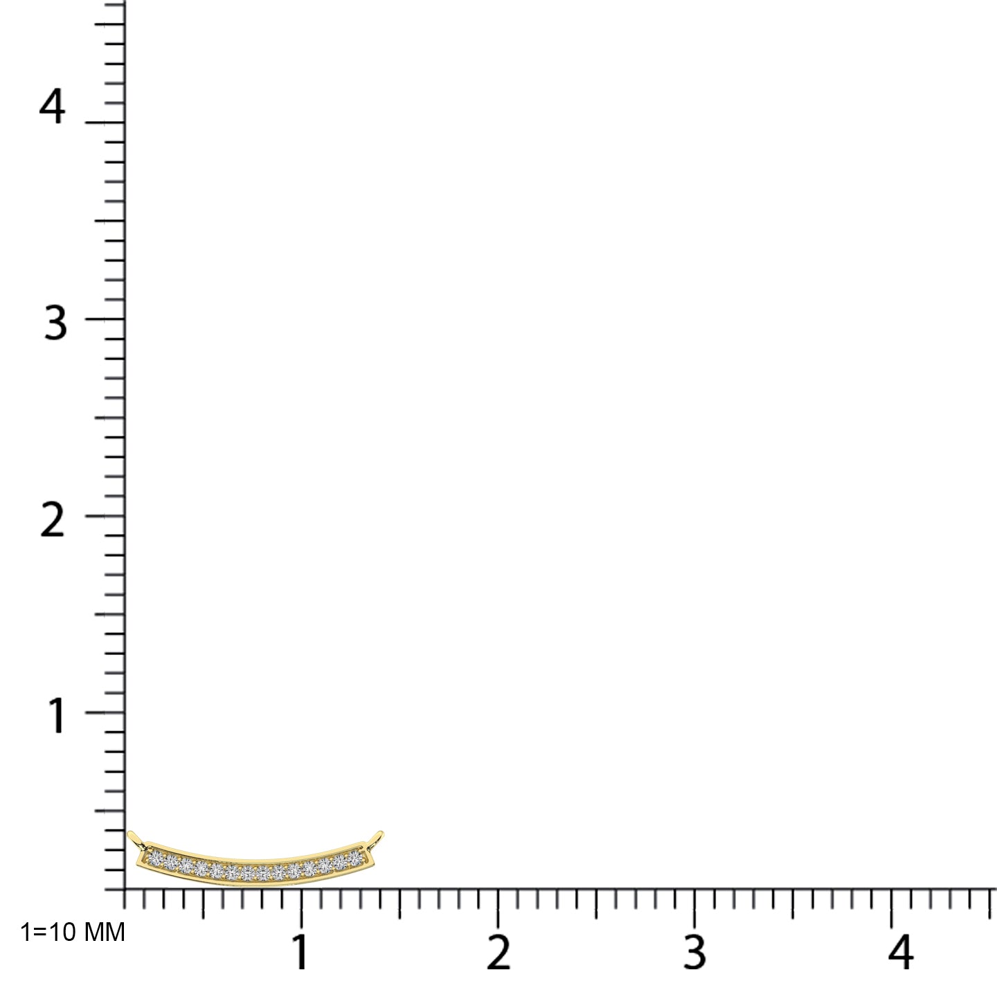 Diamond 1/10 Ct.Tw. Fashion Necklace In 10K Yellow Gold