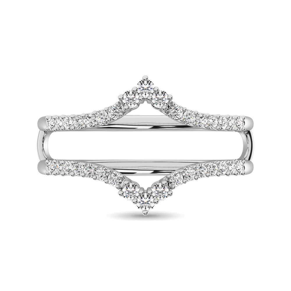 Diamond 1/3 Ct.Tw. Guard Ring In 10K White Gold