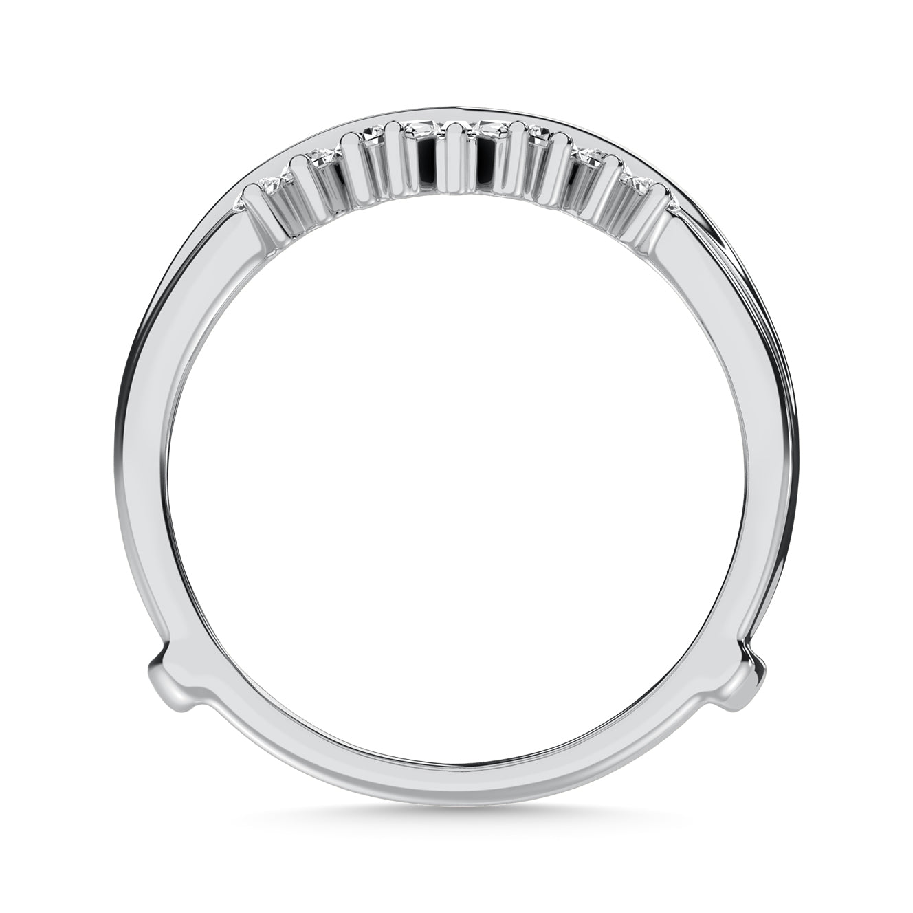 10K White Gold 1/3 Ct.Tw. Diamond Guard Ring