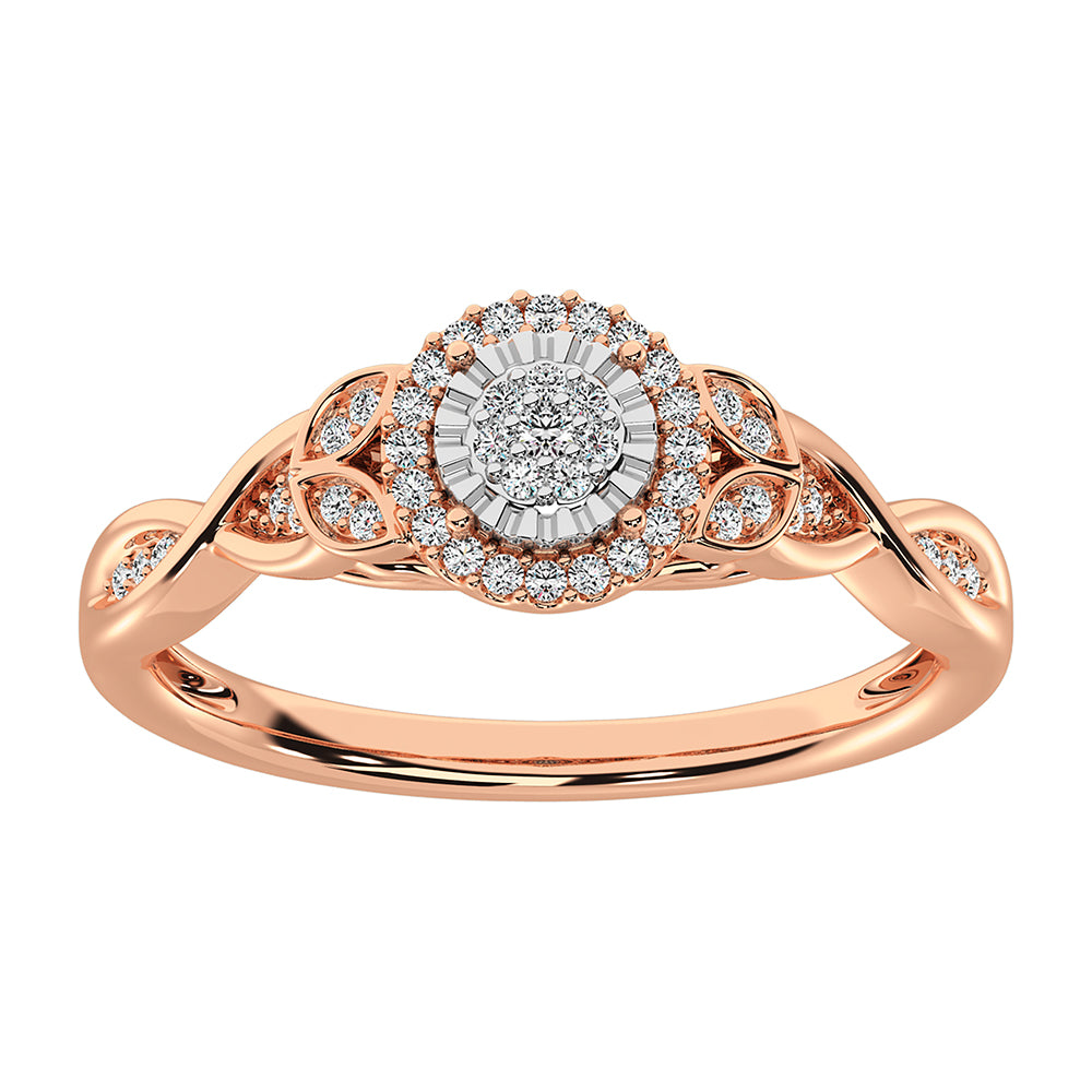 10K Rose Gold 1/6 Ct.Tw. Diamond Promise Ring