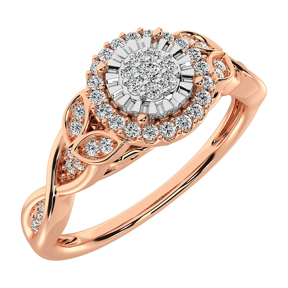 10K Rose Gold 1/6 Ct.Tw. Diamond Promise Ring