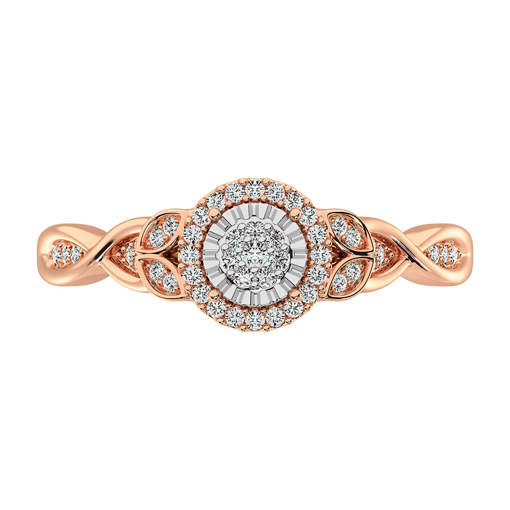 10K Rose Gold 1/6 Ct.Tw. Diamond Promise Ring