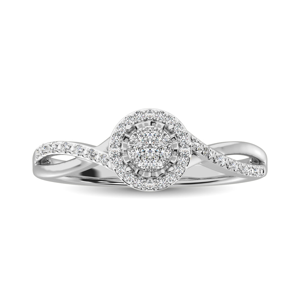 Diamond 1/8 Ct.Tw. Promise Ring In 10K White Gold