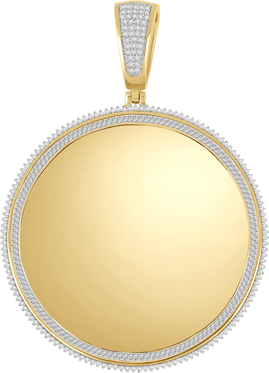 10K Yellow Gold Dazzling 1.50Ct Memory Pendant (Chains Sold Separately)
