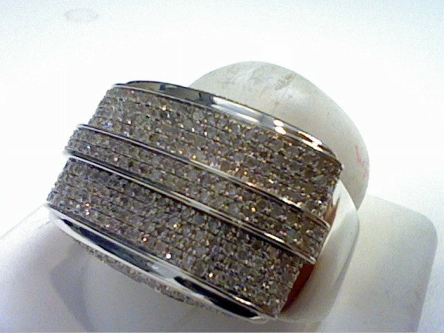 10K White 0.96Ct D-Mens Micropave Ring