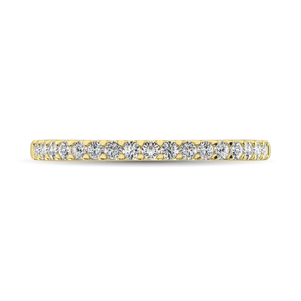 14K Yellow Gold Diamond 1/6 Ct.Tw. 9 Stone Anniversary Band