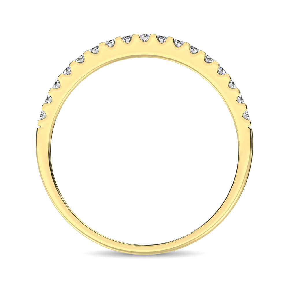 14K Yellow Gold Diamond 1/6 Ct.Tw. 9 Stone Anniversary Band
