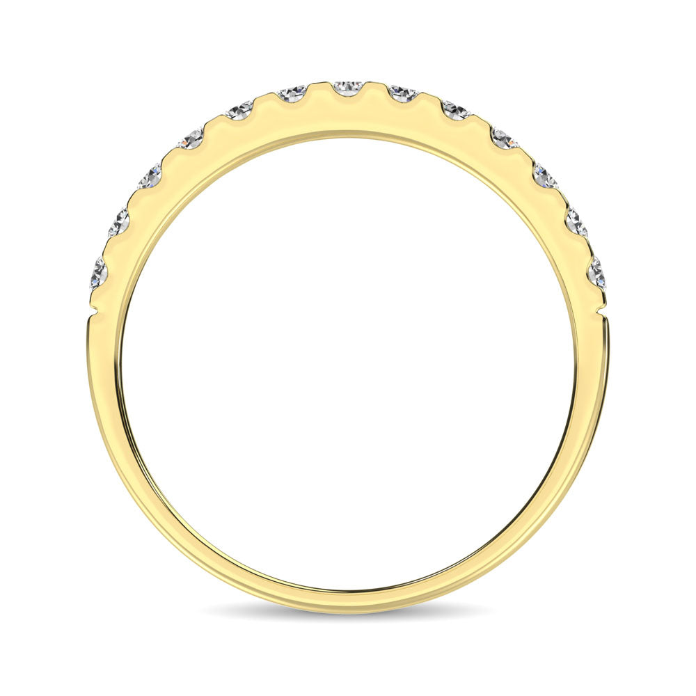 14K Yellow Gold Diamond 2/5 Ct.Tw. 9 Stone Anniversary Band