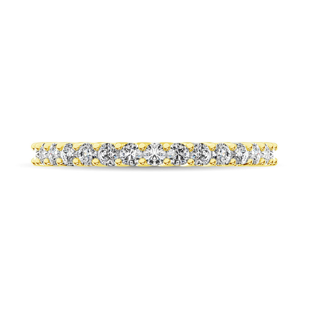14K Yellow Gold Diamond 1/4 Ct.Tw. 9 Stone Anniversary Band