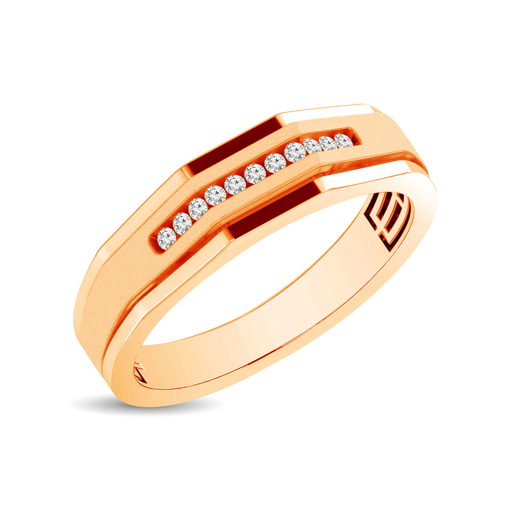 Mens 1 Ctw Diamond Band In 10K Rose Gold