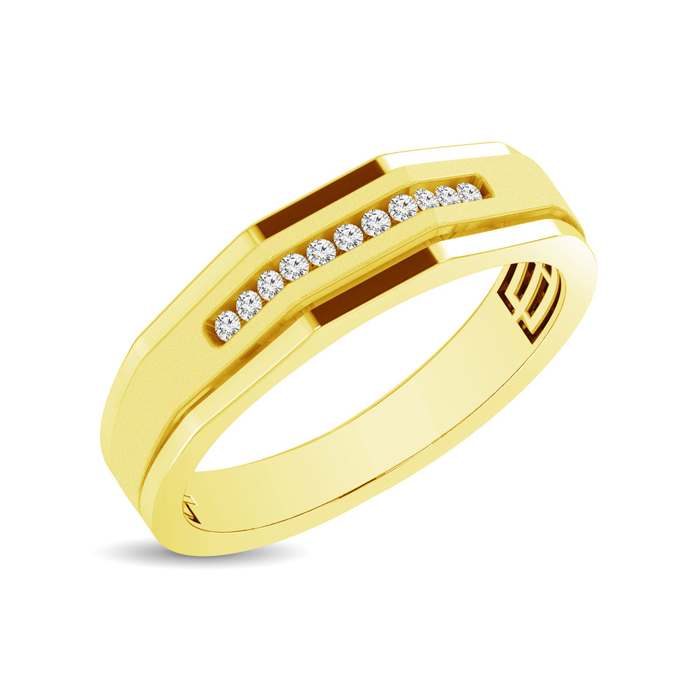 Mens 1/4 Ctw Diamond Band In 10K Yellow Gold