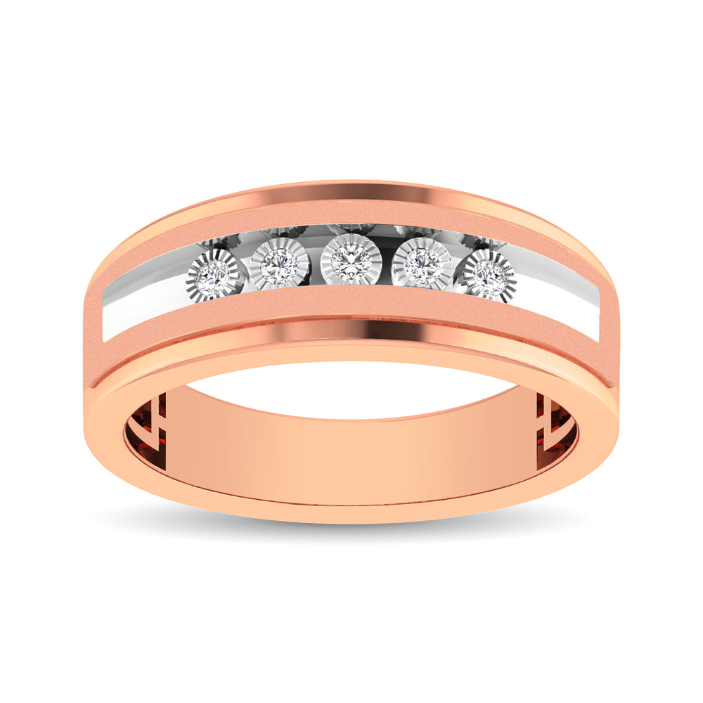 Diamond 1/6 Ctw 5 Stone Mens Band