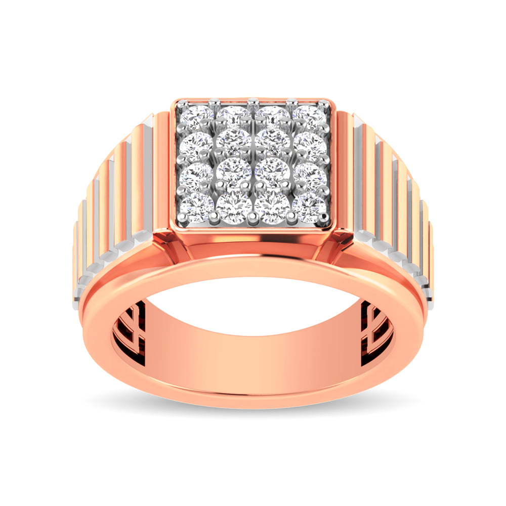 10K Rose Gold 1 Ct.Tw. Diamond Men&Apos;S Fashion Ring
