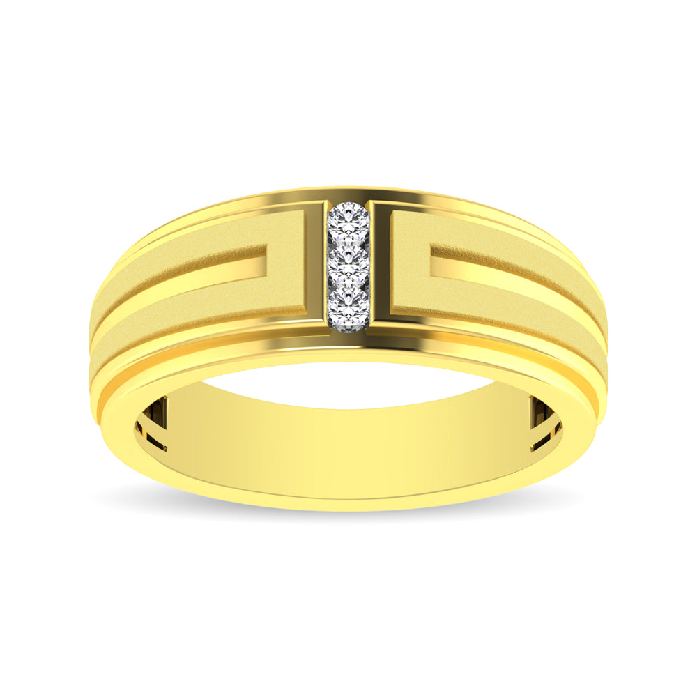 10K Yellow Gold 1/10 Ct.Tw. Diamond Men's Ring