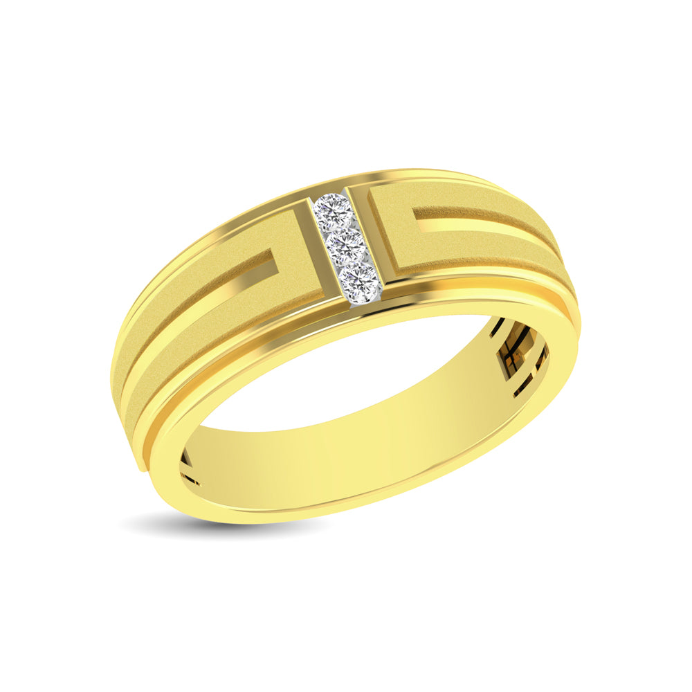 10K Yellow Gold 1/10 Ct.Tw. Diamond Men&Apos;S Ring
