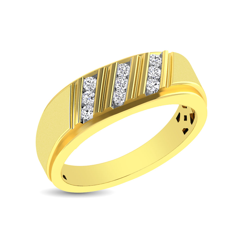 Diamond Mens Fashion Ring 1/2 Ct Tw In 10K Yellow Gold
